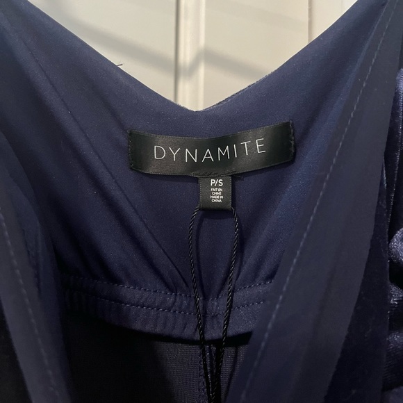 Dynamite Velvet Blue Dress - Picture 3 of 3